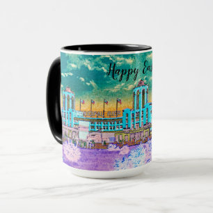 Mug Navy Pier Chicago 1920's Watercolor Couleurs de Pâ