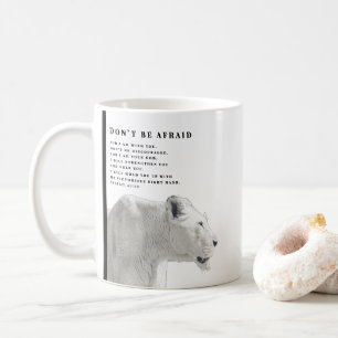 Mug N'ayez pas peur Bible Verse Art Lion