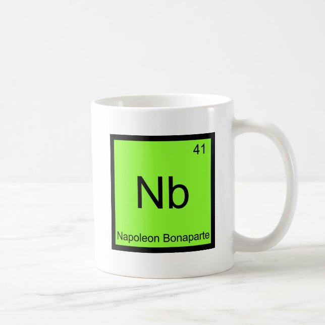 Mug Nb - Napoléon Bonaparte Funny Chimie Élément T (Droite)