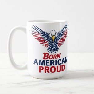 Mug Né Américain Fier Patriotique Aigle Drapeau Améric