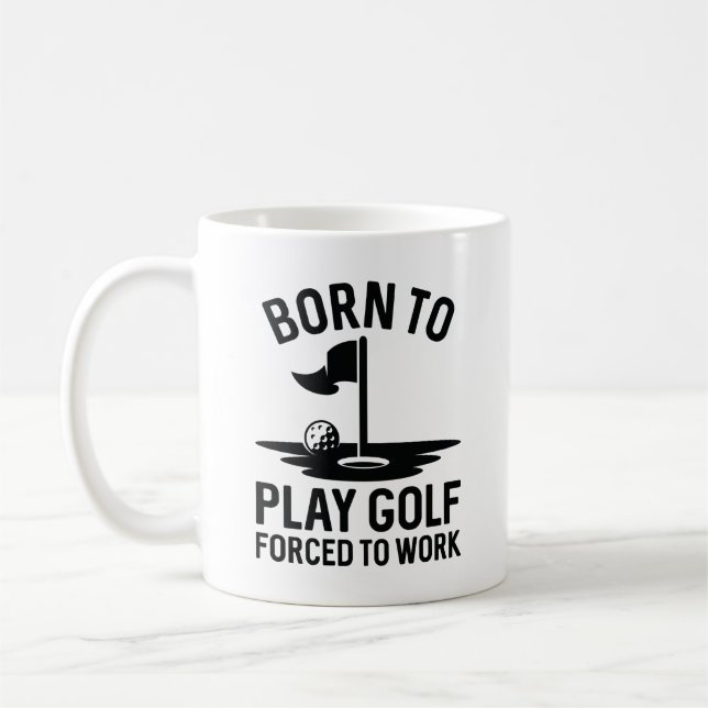 Mug Né Au Golf Forcé À Travailler (Gauche)