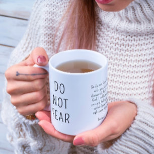 Mug Ne craignez pas Ésaïe 41:10 Chrétien Moderne Noir