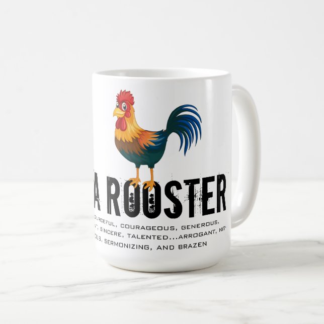 Mug Né dans l'année du coq (Devant droit)