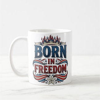 Mug Né dans le maillot vectoriel vintage patriotique d