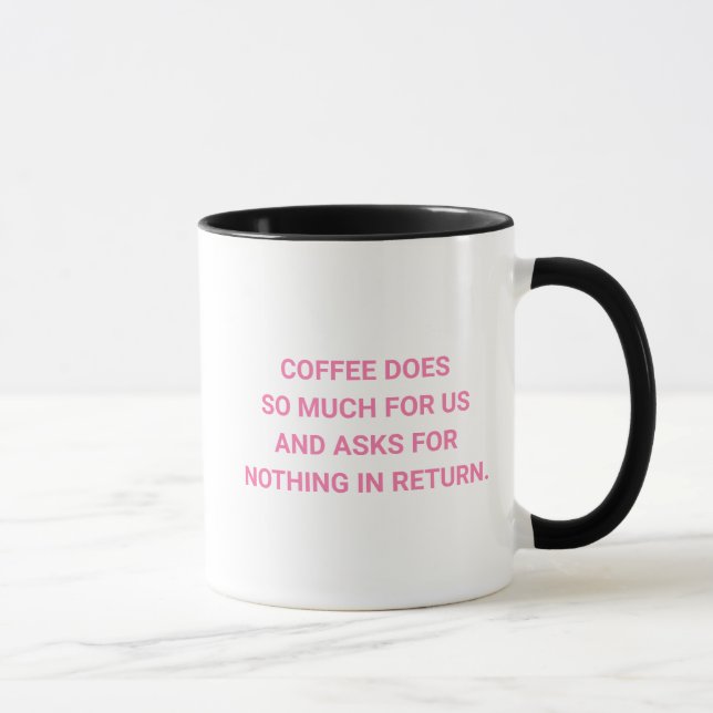 Mug Ne demande rien retourner drôle Louveur de café (Droite)