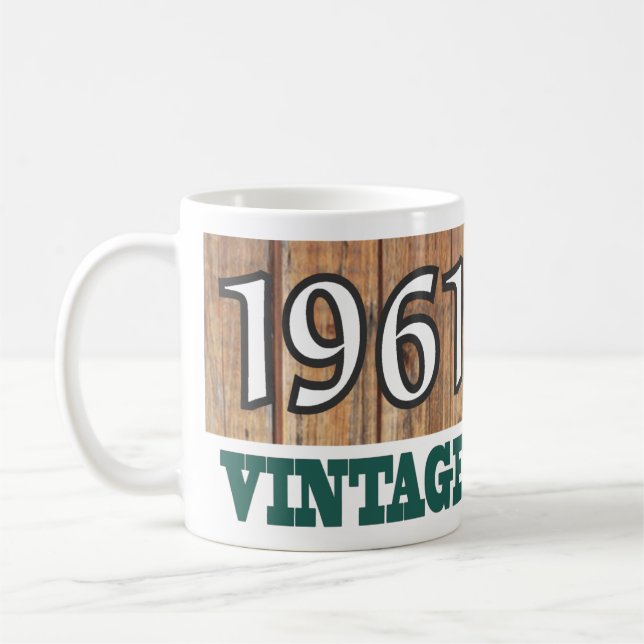 Mug Né en 1961 - Fête d'anniversaire (Gauche)