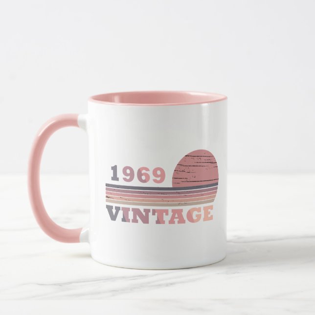 Mug Né en 1969 millésime anniversaire (Gauche)