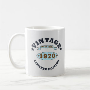 Mug Né en 1970 élégant cadeau d'anniversaire vintage