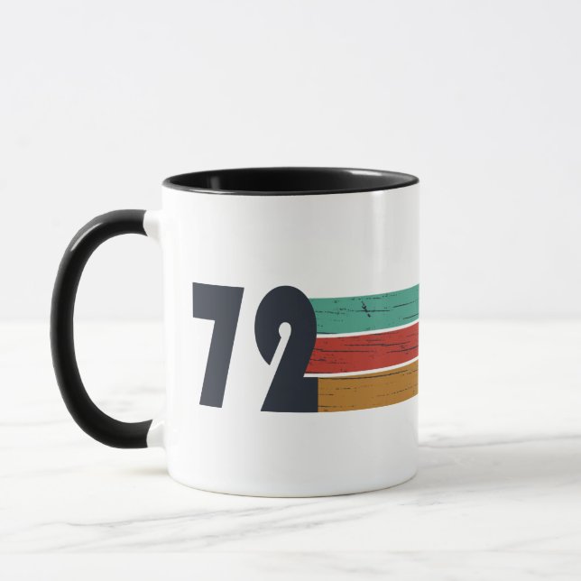 Mug né en 1972 cadeau d'anniversaire vintage (Gauche)