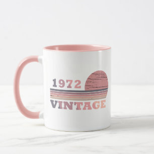 Mug Né en 1972 élégant cadeau d'anniversaire moderne v