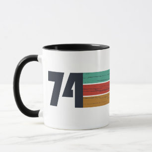 Mug Né en 1974 simple élégant anniversaire vintage