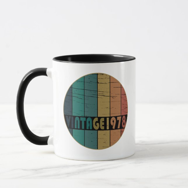 Mug Né en 1978 anniversaire vintage (Gauche)