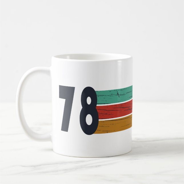 Mug Né en 1978 cadeau d'anniversaire vintage (Gauche)