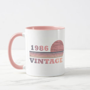 Mug né en 1986 cadeau d'anniversaire vintage