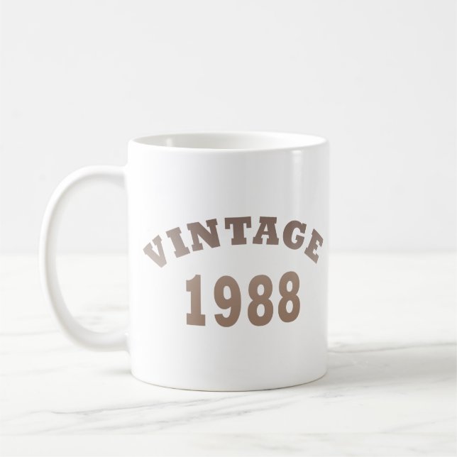 Mug né en 1988 cadeau d'anniversaire vintage (Gauche)