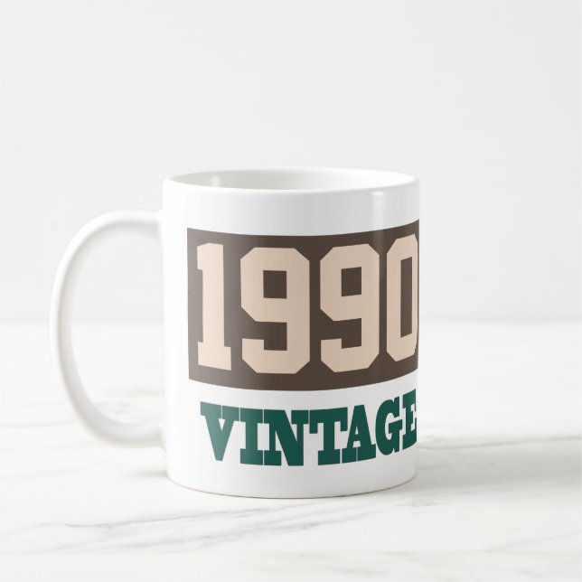 Mug Né en 1990 - Anniversaire (Gauche)
