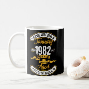 Mug Né En Janvier 1982 40e Anniversaire 40 Anniversair