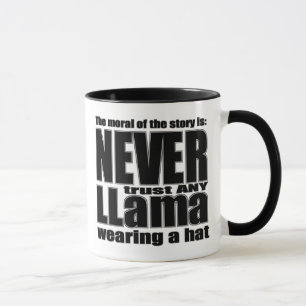 Mug Ne faites jamais confiance à un lama dans un