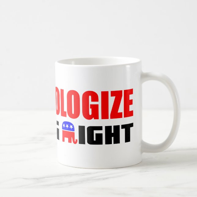 Mug Ne faites jamais des excuses ! (Droite)