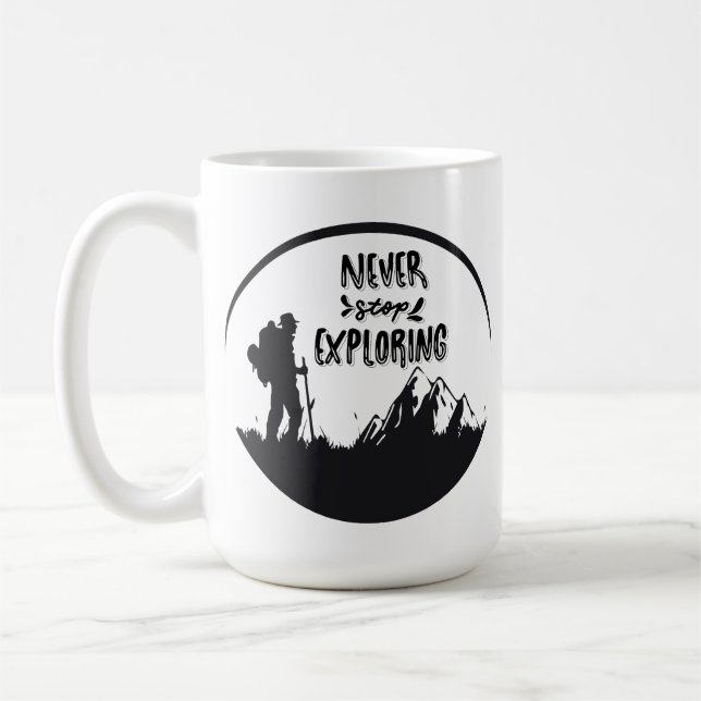 Mug Ne jamais cesser d'explorer (Gauche)