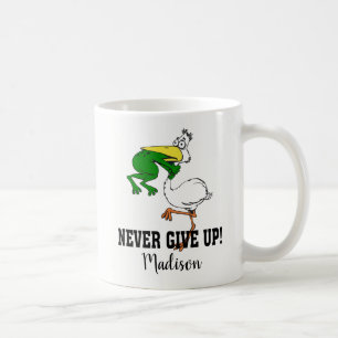 Mug Ne jamais renoncer à la motivation pélican et gren