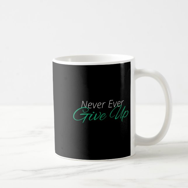 Mug Ne jamais renoncer à l'inspiration motivationnelle (Droite)