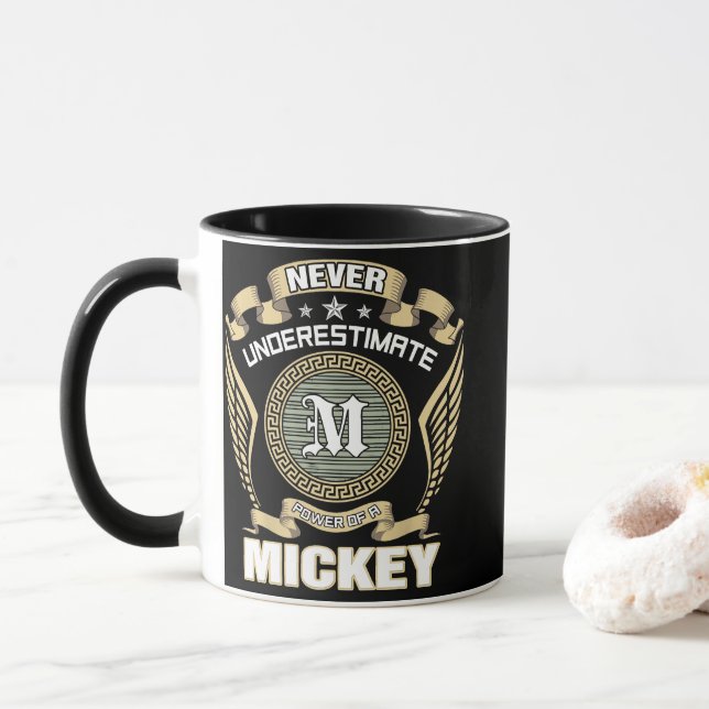 MUG NE JAMAIS SOUS-ESTIMER LE POUVOIR D'UN MICKEY (Avec donut)