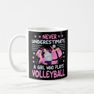 Mug Ne jamais sous-estimer une fille qui joue au volle