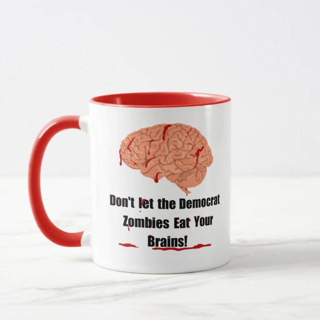 Mug Ne laissez pas les zombies démocrates vous dévorer (Gauche)