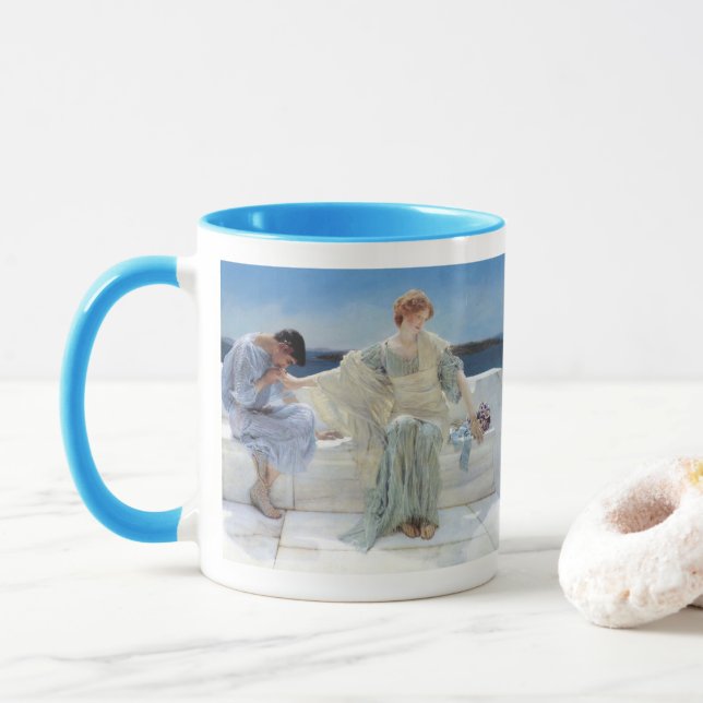 Mug Ne me demandez plus par Sir Lawrence Alma-Tadema (Avec donut)