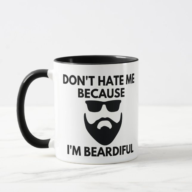 Mug Ne me déteste pas parce que je suis Beardiful, Cad (Gauche)