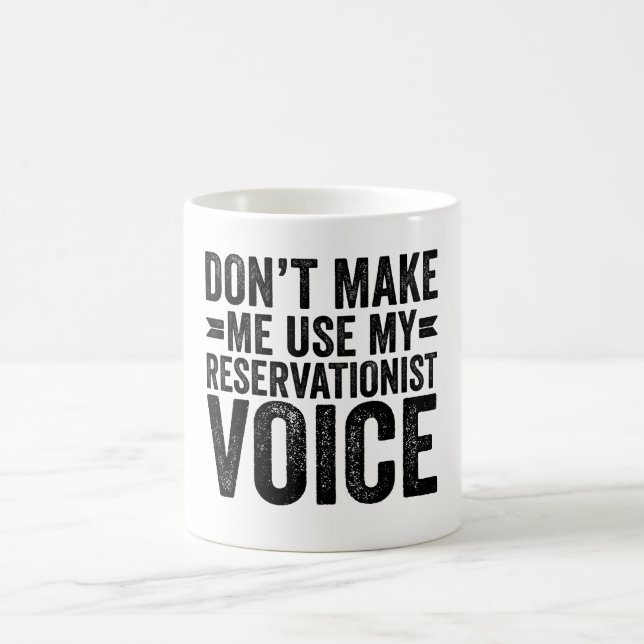 Mug Ne me forcez pas à utiliser ma voix réservée (Centre)
