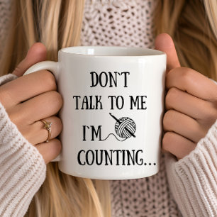 Mug Ne me parle pas Je compte drôle crochet