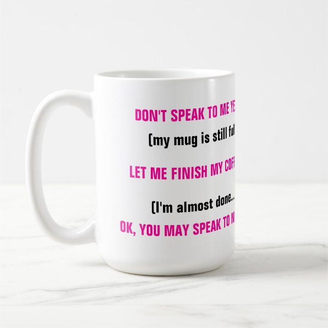 Mug Ne me parlez pas…. (Gauche)