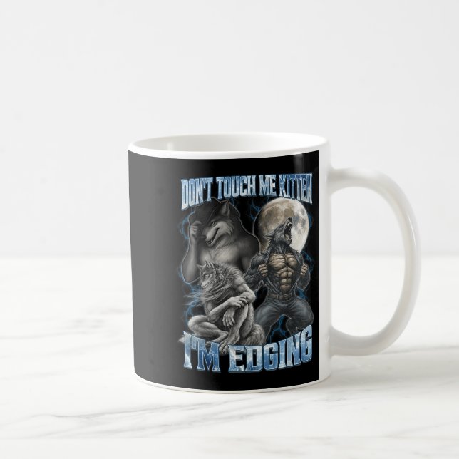 Mug Ne me touchez pas, chaton, je suis drôle en alpha  (Droite)