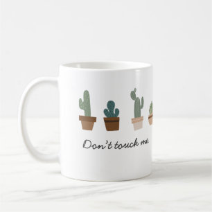 Mug Ne me touchez pas Pun Cactus dans un pot
