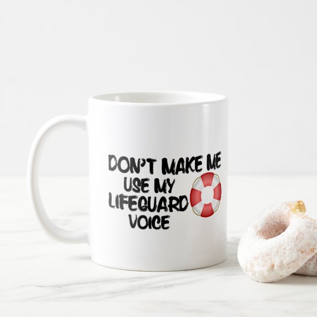 Mug Ne m'oblige pas à utiliser ma voix de vigile (Avec donut)