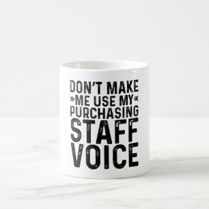 Mug Ne m'oblige pas à utiliser ma voix du personnel d'