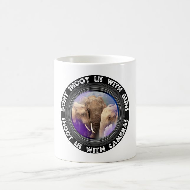 Mug Ne nous tirez pas sur la famille des éléphants (Centre)