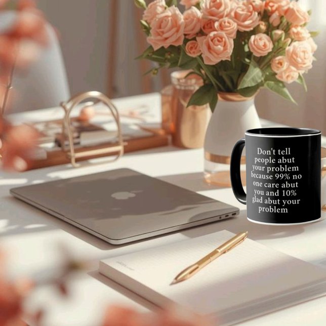Mug Ne parlez pas de vos problèmes aux gens" - Bold (Créateur téléchargé)