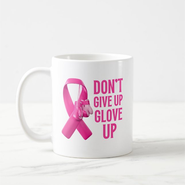 Mug Ne pas abandonner gant vers le haut sensibilisatio (Gauche)