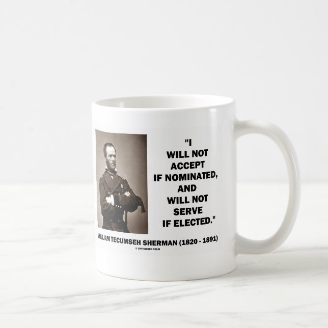 Mug Ne pas accepter si pas citation nommée de Sherman (Droite)