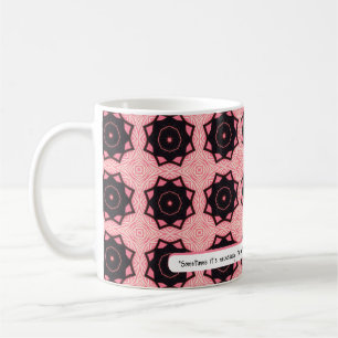 Mug Ne pas courir sur FUMES MOTIF ROSE