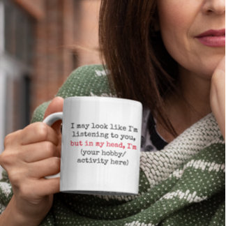 Mug Ne pas écouter les devis amusants personnalisés Co