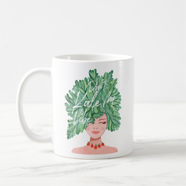 Mug Ne pas Kale My Vibe Aquarelle Kale Beauty Woman (Gauche)