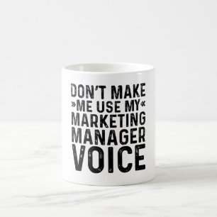 Mug Ne pas m'obliger à utiliser ma voix de Marketing M