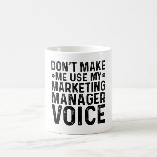 Mug Ne pas m'obliger à utiliser ma voix de Marketing M