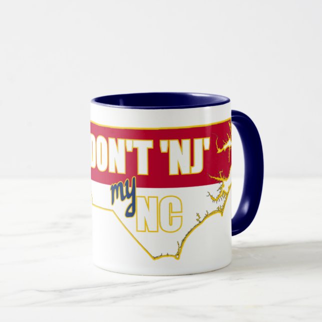 Mug Ne pas NOUVEAU JERSEY Ma CAROLINE DU NORD (Devant droit)