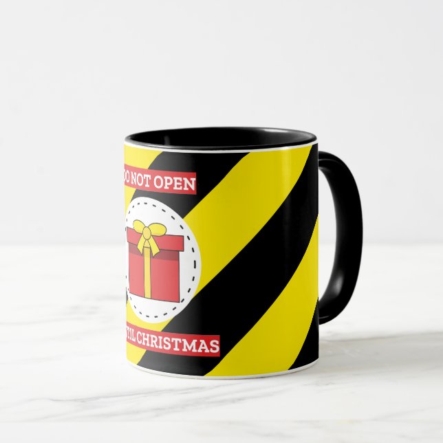 Mug Ne pas ouvrir avant Noël (Devant droit)