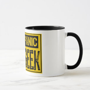 Mug Ne pas paniquer Signe - Je suis un Geek - Jaune/No